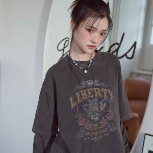 리버티로즈 레이어드 피그먼트 롱슬리브 스모크블랙