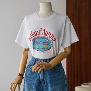 (안나앤모드) aurora_s 크랙 나염 반팔탑[티셔츠EDS60]