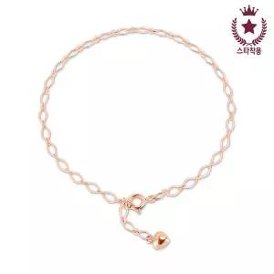 [도로시][도로시x스타착용][김지우 착용] 14k 마름모 오벌하트 팔찌(2type)_B