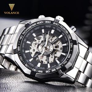 볼란체 남자 명품디자인 스켈레톤 메탈 오토매틱 손목시계 BKD