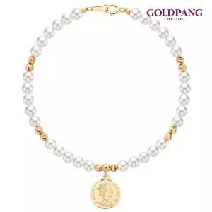 14k 엘리자베스코인 스와로브스키 진주 팔찌