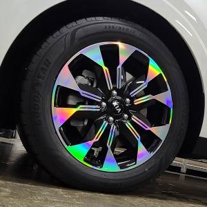 신형 카니발 KA4 4세대 휠스티커 랩핑 마스크 카본 메탈 홀로그램