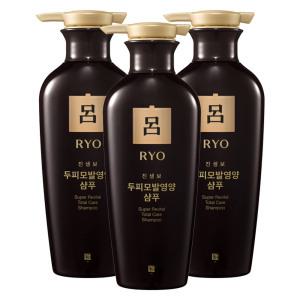 려 진생보 두피 모발 영양 샴푸 400ml 3개