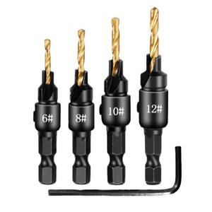 티타늄 드릴비트 이중기리 4종세트 접시 사라기리 비트날 철기리