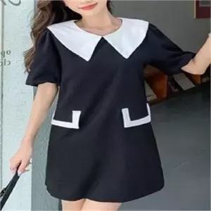 [오노마] ONM 빅카라 미니 원피스 배색 포인트 장식포켓 데이트룩 (S8055946)