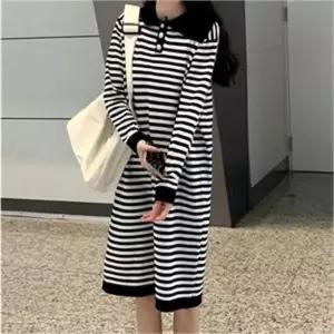 [오노마] ONM 스트라이프 원피스 니트원피스 빅카라 롱원피스 (S8055952)