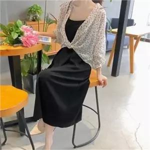 [오노마] ONM 민소매 원피스 블라우스 세트 베이직 루즈핏 롱원피스 (S8055675)