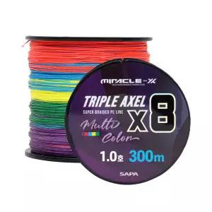 미라클 트리플악셀 8합사 300M 1호 오색 멀티