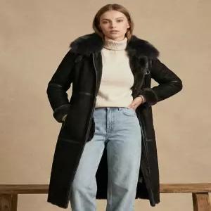 [리오벨][리오벨] 폭스 카라 하이넥 무스탕