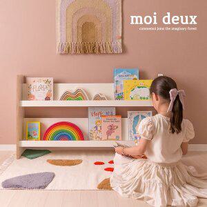 [꼬메모이] 꼬메모이 모이듀 전면책장 2단  1200/ 자작나무 유아 아기 책장 가구 신학기