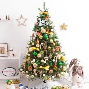 [텐바이텐]크리스마스 트리 나무 장식 풀세트 볼전구연그린 180cm (양면)