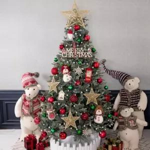 [텐바이텐]크리스마스 트리 나무 장식 풀세트 스노우램프 210cm 양면