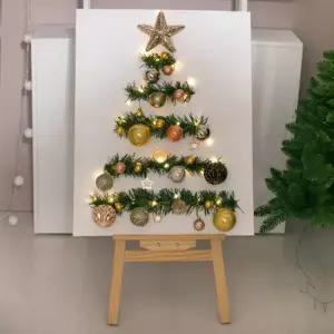 [텐바이텐]크리스마스 액자 트리 벽 장식 이젤세트 LED 스타캔버스 105cm