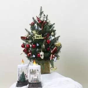 [텐바이텐]비솜 엔젤 60cm 트리 풀세트 앤틱 완제품 크리스탈앵두 전구 크리스