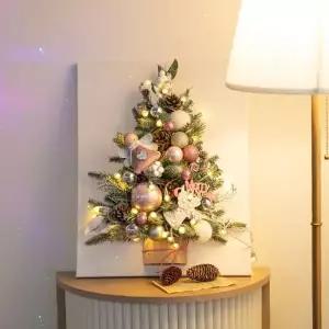 [텐바이텐]크리스마스 액자 트리 벽 장식 이젤세트 LED 엔젤 캔버스 57cm