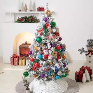 [텐바이텐]크리스마스 스노우 트리 장식 풀세트 플레르칼라풀 120cm 양면