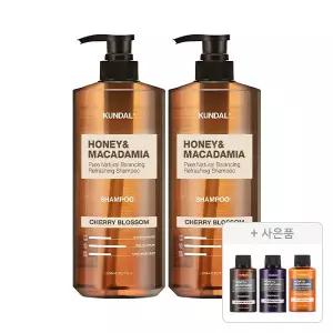 쿤달 네이처 샴푸 체리블라썸 1058ml, 2개+증정(샴푸 일랑일랑 100ml+트리트먼트 일랑일랑 100ml+바디워시 일랑일랑 100ml 각 1개 (총 3개))