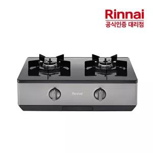 [전국설치] 린나이 2구 가스레인지 RT-1080IJ AA건전지 골드실버