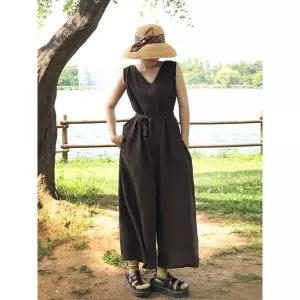 [하프클럽/앞머리]오버핏 썸머 와이드 점프슈트n0705