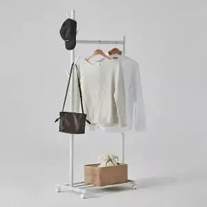 한샘 멀티 행거 화이트 이동식 철제 행거 옷걸이