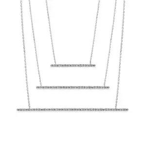 [도로시] 14k 센시 랩 다이아몬드 스틱 목걸이_소