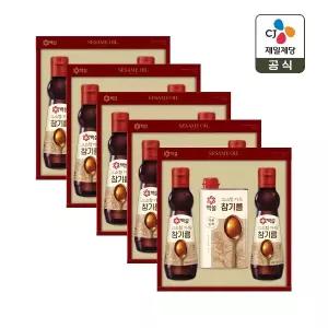 [CJ 선물세트] 백설 고소한 참기름 2호 5개 1박스 쇼핑백포함