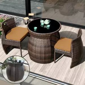 [텐바이텐]밴프 글로비 라탄테이블세트