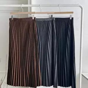 [셀러허브]여자 소프트핏 플리츠스커트 가을컬러 롱스커트 (S19239094)