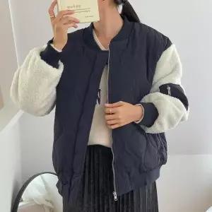 [셀러허브]여자 퀼팅누빔 얼리윈터 집업 믹스 덤블 점퍼 (S19769391)