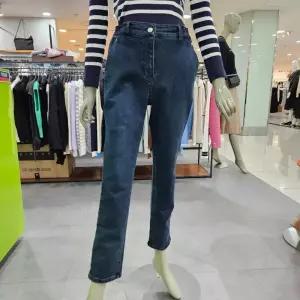 시슬리/애플아울렛/밴딩 슬림 배기핏 기모 데님 팬츠 SADP35361