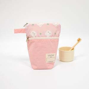 세맘스  다용도 주머니 어린이집 유치원 유아 입학 준비물 화장품 여행용 아동용 칫솔 가방 화장품파우치 양면방수 포키 양치컵파우치 토끼랑