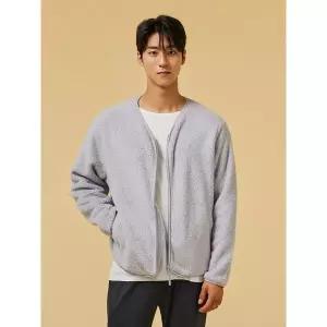 [하프클럽/자주]그레이 남 보아 파자마 가디건 J202401100