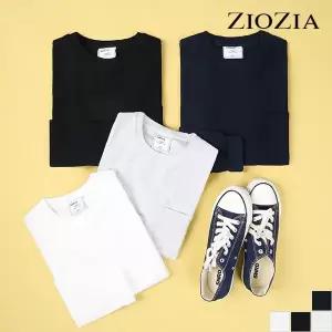 [지오지아] 면혼방 라운드 넥 티셔츠 (ABC5TR1301)