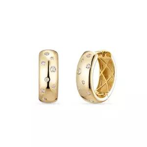 [도로시] 18k 플래닛 랩 다이아몬드 오벌 링귀걸이