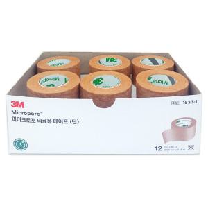 3m 살색 종이반창고 2.5cm(12롤)/의료용테이프