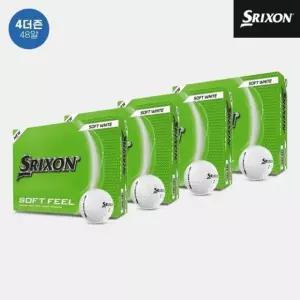 4더즌 48알 던롭코리아 정품 스릭슨 소프트 필 14 골프볼 남여공용  화이트  2피스