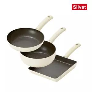 국내생산 향균 99.89% 실바트 순수 IH 프라이팬 3종 세트(20팬/20웍/24사각)