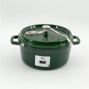 스타우브 B품 원형 냄비 꼬꼬떼 바질그린 24cm 인덕션 무쇠 주물냄비