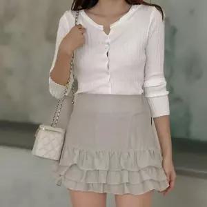 여성 허리밴딩 캉캉 모달 미니 프릴 스커트