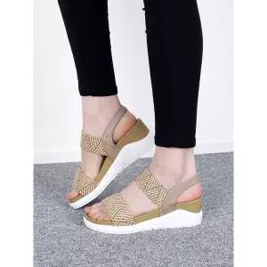 [하프클럽/]국내제작 짜임 웨지샌들 5.5cm_25S198