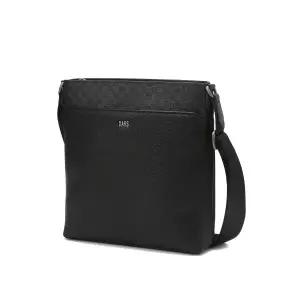 [롯데백화점]닥스 액세서리 [쇼핑백동봉] 블랙 소가죽 DD패턴 크로스백 DBBA5F261