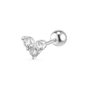 [도로시] 14k 트루 러브 랩 다이아몬드 피어싱_화이트