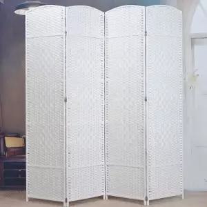 화이트 라탄 4단 200cmx200cm 구텐 파티션 (WFHJLOR)