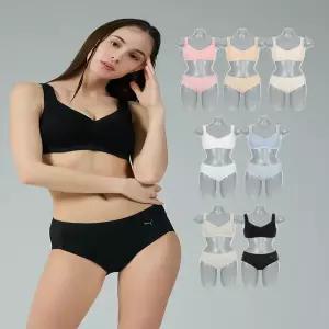 푸마 바디웨어 여성 라이크라 프리미엄라인 노와이어 브라팬티 10종 세트