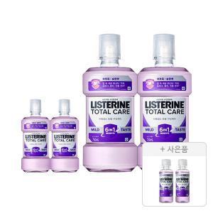 리스테린액 토탈케어 마일드 750ml, 2개+250ml, 2개+증정(토탈케어 마일드  마일드 100ml, 2개)