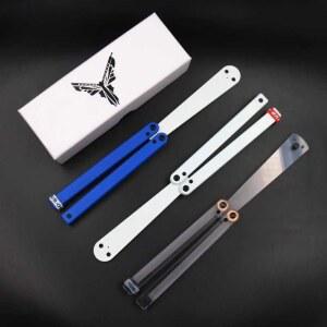 생존 나비 회전 연습용 스퀴디 접이식 흰색 파란색 화이트 트레이닝 트레이너