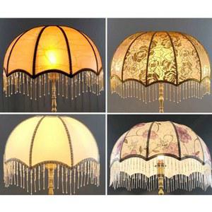 엔틱 램프 커버 레이스 황금빛우산형덮개 식탁 골드 펜던트 모조 객실 램프커버 등갓