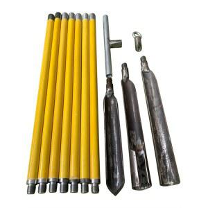 절연낙양삽취토기고고공구유리강재탐사샘플링삽홀신기 2M 1M 싱글 버킷 세트