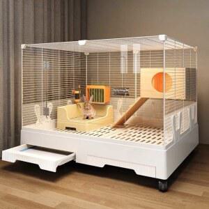 토끼 은신처 철장 투명 리빙 토끼사육장 철망문 Atype 71x46x81 야드웨 71S