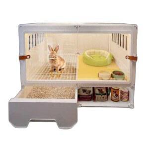 토끼 사육장 케 울타리 가정용 철제케 중소 L타입8매 매쉬 원목 켄넬 새장 분리